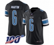 Youth Detroit Lions #6 Sam Martin Limited Black Rush Vapor Untouchable 100th Season Football Jersey