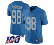 Youth Detroit Lions #98 Damon Harrison Blue Alternate Vapor Untouchable Limited Player 100th Season Football Jersey