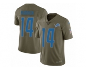 Youth Nike Detroit Lions #14 Jake Rudock Limited Olive 2017 Salute to Service NFL Jersey
