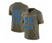 Youth Nike Detroit Lions #25 Theo Riddick Limited Olive 2017 Salute to Service NFL Jersey