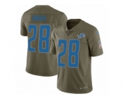 Youth Nike Detroit Lions #28 Quandre Diggs Limited Olive 2017 Salute to Service NFL Jersey