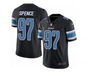 Youth Nike Detroit Lions #97 Akeem Spence Limited Black Rush NFL Jersey