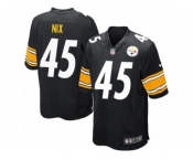 Men's Nike Pittsburgh Steelers #45 Roosevelt Nix Game Black Team Color NFL Jersey