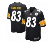 Men's Nike Pittsburgh Steelers #83 Cobi Hamilton Game Black Team Color NFL Jersey