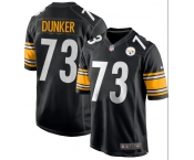 Men's Pittsburgh Steelers #73 Gennings Dunker Black Replica Home Stitched Jersey Men's Pittsburgh Steelers #73 Gennings Dunker Black Replica Home Stitched Jersey