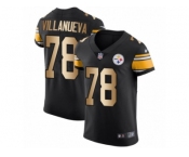 Men Nike Pittsburgh Steelers #78 Alejandro Villanueva Black Gold Vapor Untouchable Elite Player NFL Jersey