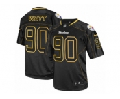 Men Nike Pittsburgh Steelers #90 T. J. Watt Elite Lights Out Black NFL Jersey
