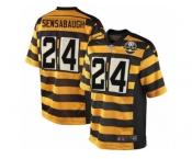 Men's Nike Pittsburgh Steelers #24 Coty Sensabaugh Elite Yellow Black Alternate 80TH Anniversary Throwback NFL Jersey