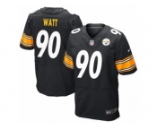 Men's Nike Pittsburgh Steelers #90 T. J. Watt Elite Black Team Color NFL Jersey