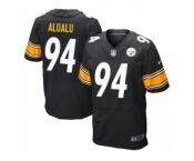 Men's Nike Pittsburgh Steelers #94 Tyson Alualu Elite Black Team Color NFL Jersey