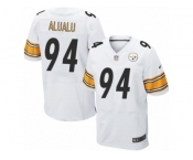 Men's Nike Pittsburgh Steelers #94 Tyson Alualu Elite White NFL Jersey