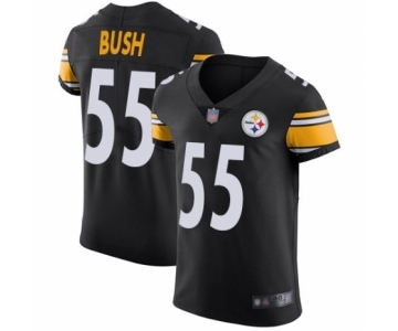 Men's Pittsburgh Steelers #55 Devin Bush Black Team Color Vapor Untouchable Elite Player Football Jersey