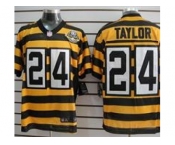 nike Pittsburgh Steelers #24 Taylor throwback yellow black(team 80 anniversary)