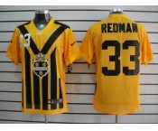 nike nfl jerseys pittsburgh steelers #33 redman throwback yellow-black 1933