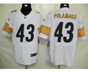 nike nfl jerseys pittsburgh steelers #43 polamalu white[elite]