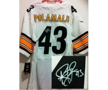 nike nfl jerseys pittsburgh steelers #43 troy polamalu white[Elite signature]