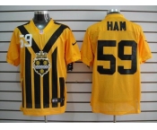 nike nfl jerseys pittsburgh steelers #59 ham throwback yellow-black 1933