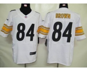 nike nfl jerseys pittsburgh steelers #84 brown white[elite]