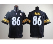 nike nfl jerseys pittsburgh steelers #86 ward black[elite]