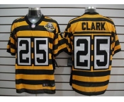 nike pittsburgh steelers #25 clark throwback yellow black(team 80 anniversary)