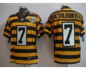 nike pittsburgh steelers #7 roethlisberger throwback yellow/black(team 80 anniversary)