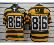 nike pittsburgh steelers #86 ward throwback yellow black(team 80 anniversary)