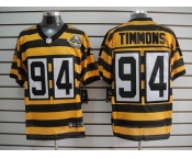 nike pittsburgh steelers #94 timmons throwback yellow black(team 80 anniversary)