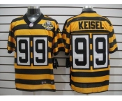 nike pittsburgh steelers #99 keisel throwback yellow black(team 80 anniversary)