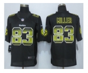 2015 New Nike Pittsburgh Steelers #83 Miller Black Strobe Jerseys[Limited]