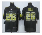 2015 new nike pittsburgh steelers #26 bell black strobe jerseys[limited]