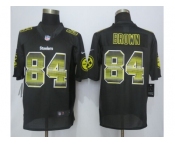 2015 new nike pittsburgh steelers #84 brown black strobe jerseys[limited]