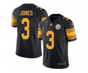 Men Nike Pittsburgh Steelers #3 Landry Jones Black Color Rush Limited Jersey