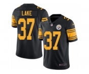Men Nike Pittsburgh Steelers #37 Carnell Lake Black Color Rush Limited Jersey