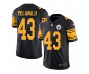 Men Nike Pittsburgh Steelers #43 Troy Polamalu Black Color Rush Limited Jersey
