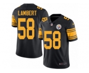 Men Nike Pittsburgh Steelers #58 Jack Lambert Black Color Rush Limited Jersey