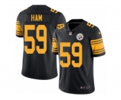 Men Nike Pittsburgh Steelers #59 Jack Ham Black Color Rush Limited Jersey