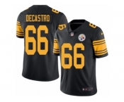 Men Nike Pittsburgh Steelers #66 David DeCastro Black Color Rush Limited Jersey