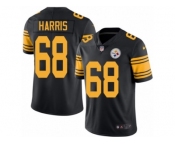 Men Nike Pittsburgh Steelers #68 Ryan Harris Black Color Rush Limited Jersey