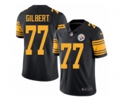 Men Nike Pittsburgh Steelers #77 Marcus Gilbert Black Color Rush Limited Jersey