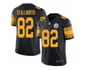 Men Nike Pittsburgh Steelers #82 John Stallworth Black Color Rush Limited Jersey