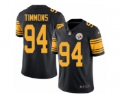 Men Nike Pittsburgh Steelers #94 Lawrence Timmons Black Color Rush Limited Jersey