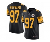 Men Nike Pittsburgh Steelers #97 Cameron Heyward Black Color Rush Limited Jersey
