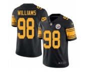 Men Nike Pittsburgh Steelers #98 Vince Williams Black Color Rush Limited Jersey
