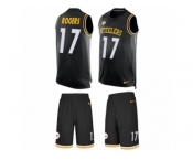 Men's Nike Pittsburgh Steelers #17 Eli Rogers Limited Black Tank Top Suit NFL Jersey