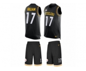 Men's Nike Pittsburgh Steelers #17 Joe Gilliam Limited Black Tank Top Suit NFL Jersey