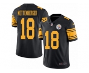 Men's Nike Pittsburgh Steelers #18 Zach Mettenberger Limited Black Rush NFL Jersey