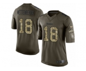 Men's Nike Pittsburgh Steelers #18 Zach Mettenberger Limited Green Salute to Service NFL Jersey