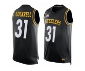 Men's Nike Pittsburgh Steelers #31 Ross Cockrell Limited Black Player Name & Number Tank Top NFL Jersey