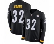Men's Nike Pittsburgh Steelers #32 Franco Harris Limited Black Therma Long Sleeve NFL Jersey Men's Nike Pittsburgh Steelers #32 Franco Harris Limited Black Therma Long Sleeve NFL Jersey