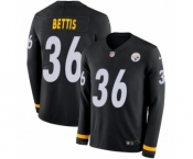 Men's Nike Pittsburgh Steelers #36 Jerome Bettis Limited Black Therma Long Sleeve NFL Jersey Men's Nike Pittsburgh Steelers #36 Jerome Bettis Limited Black Therma Long Sleeve NFL Jersey